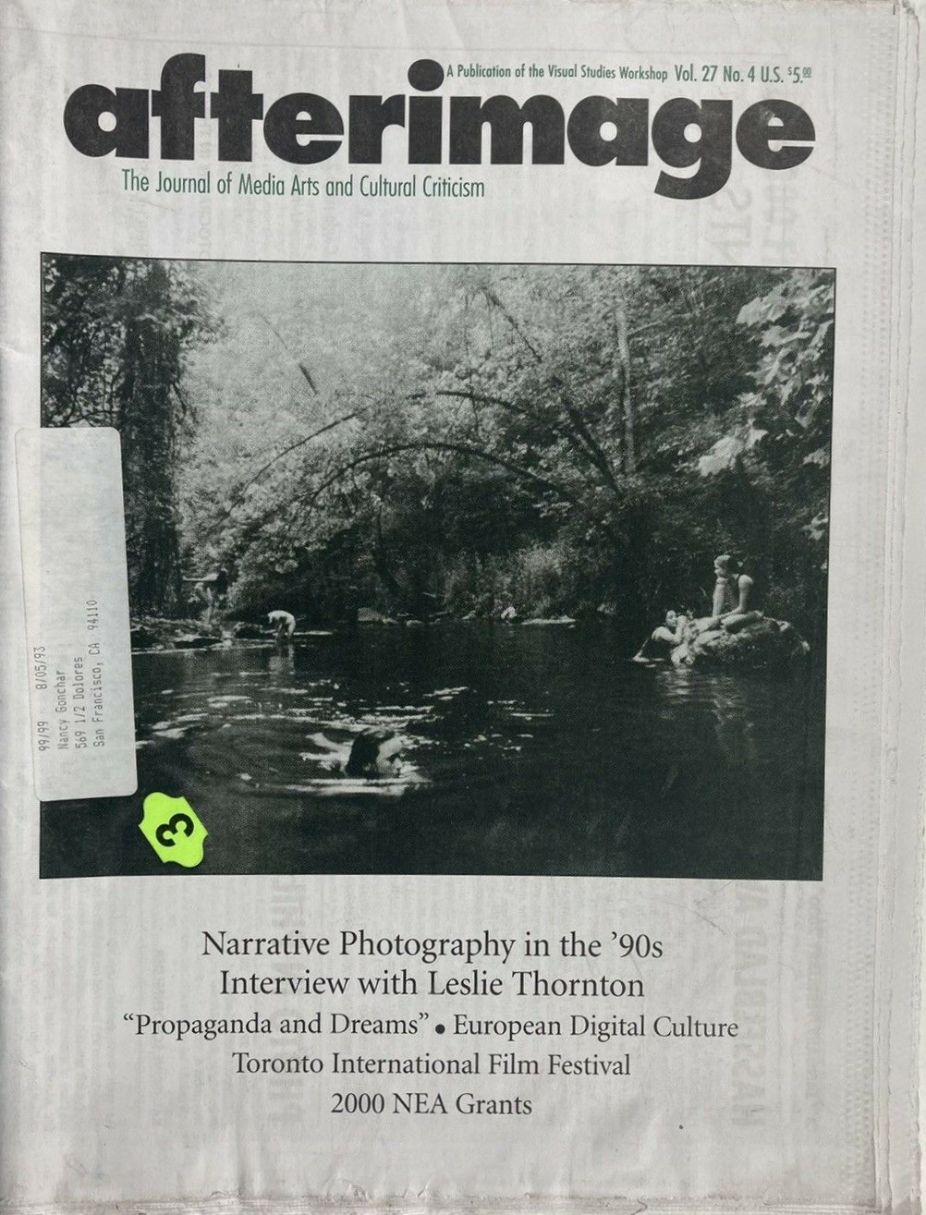 AFTERIMAGE magazine side cover  Vol 27 No  4  January/February 2000